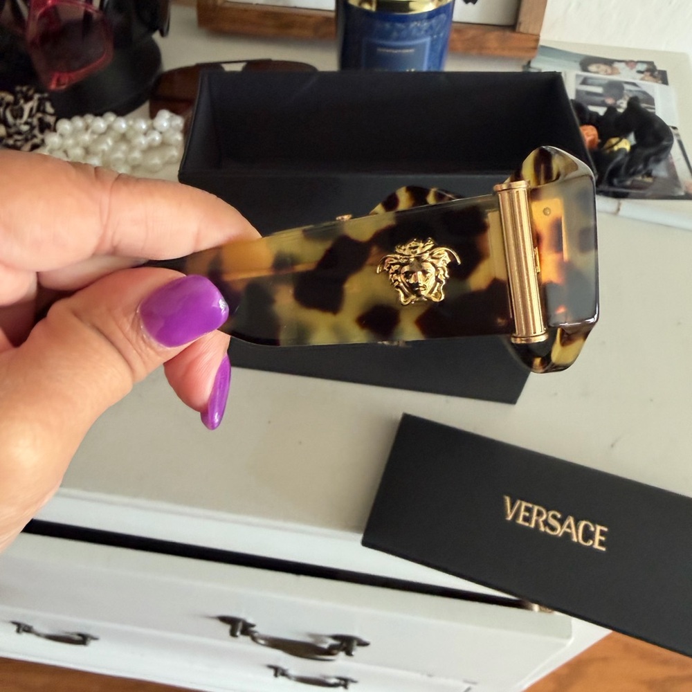 Versace Leopard Print Sunglasses - image 5